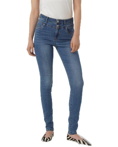 Vero Moda Female Skinny Jeans VMSOPHIA Hohe Taille Skinny Fit Jeans - Blau
