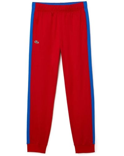 Lacoste Sport Pantalon de Survêtement Rouge/Marina-Blanc XS