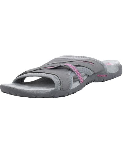 Merrell Terran Slide Ii Grey/pink Sandal 10 M Us - Black