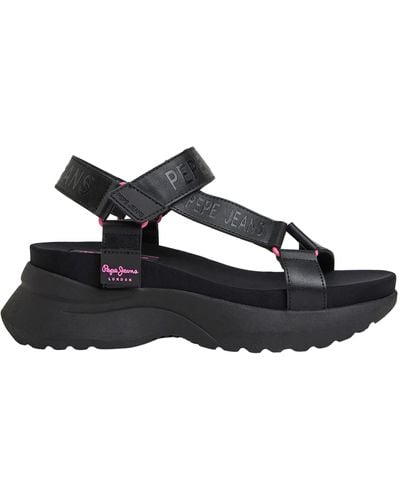Pepe Jeans Venus Ace Platform Sandals - Black