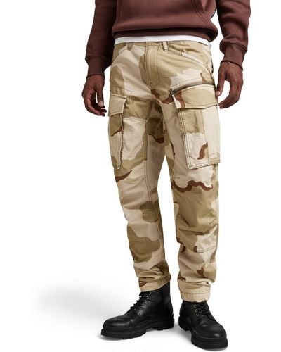 G-Star RAW Rovic Zip 3d Straight Tapered Fit Cargo Pants in Natural for Men  | Lyst