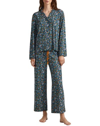 Pepe Jeans Floral Pj Set Pyjama - Black