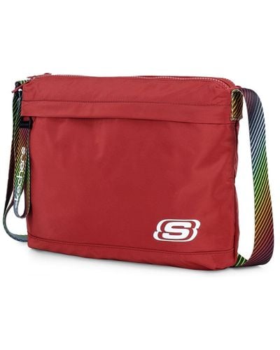 Skechers Handtasche Klein Umhängetasche - Kleine Handtasche mit verstellbarem Riemen - Dauerhaft Handtasche Klein. Kleine - Rot
