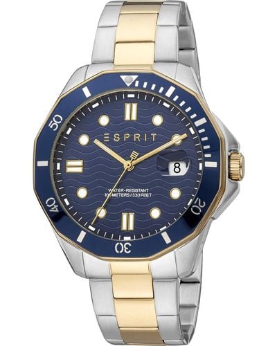 Esprit Casual Horloge Es1g367m0095 - Blauw
