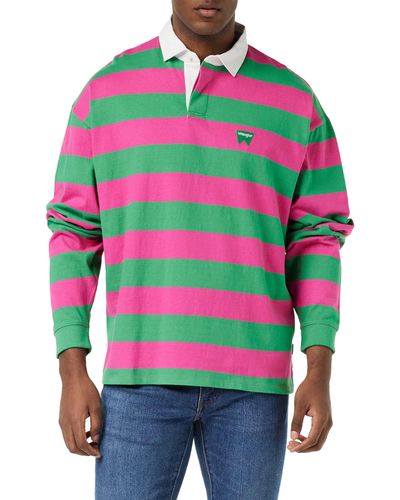 Wrangler Ls Rugby Polo Shirt - Multicolour