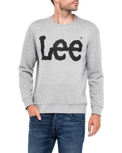 Lee Jeans Homme Logo Sweatshirt - Grau