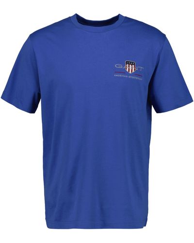 GANT Reg Archive Shield Emb Ss T-shirt - Blue