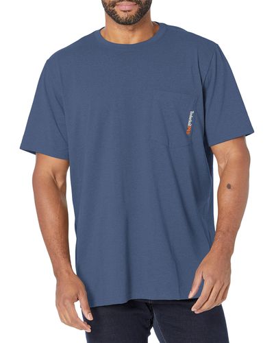 Timberland Base Plate Blended Short-sleeve T-shirt - Blue