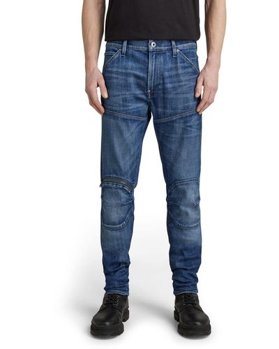 G-Star RAW 5620 3D Zip Knee Skinny Jeans - Blu