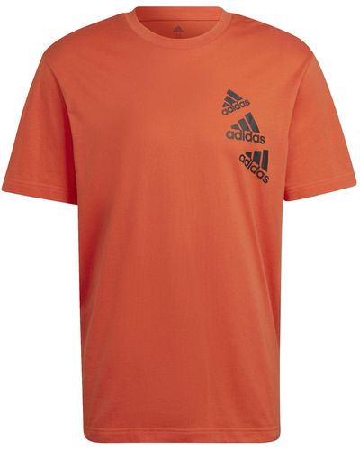 adidas M Q4 BL T T-Shirt à ches Courtes - Orange