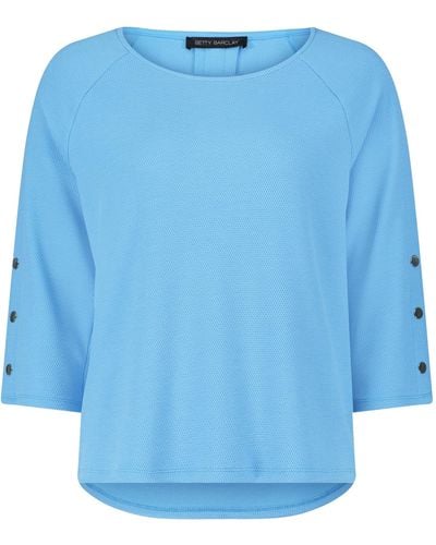 Betty Barclay Casual-Shirt mit Knöpfen Azure Blue,48 - Blau