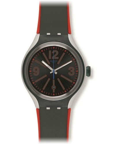 Swatch Analog Quarz Uhr mit Silikon Armband YES4006 - Mehrfarbig