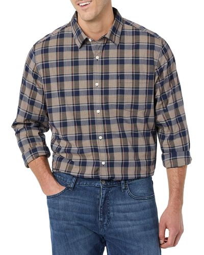 Amazon Essentials Long-sleeve Regular-fit Stretch Poplin Shirt - Blue
