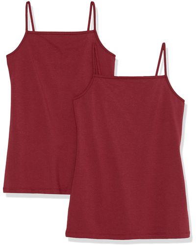 Amazon Essentials Slim Fit Cotton Modal Cami - Red
