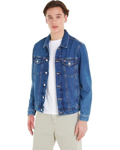 Tommy Hilfiger Jeansjacke Regular Trucker Baumwolle - Blau