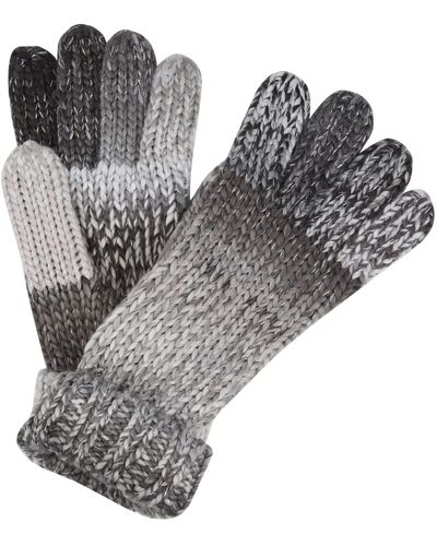 Regatta S Frosty Vi Chunky Knit Turn Up Gloves - Grey