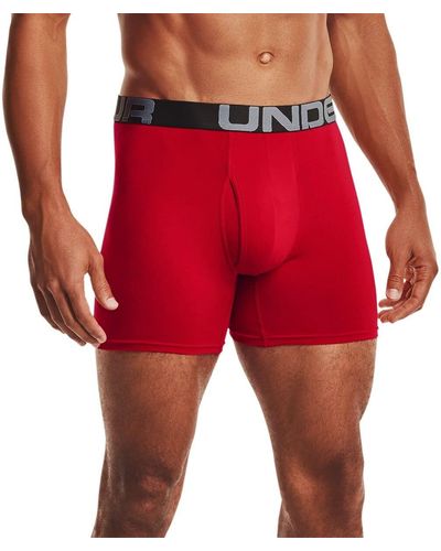 Under Armour Charged Cotton 6in Underwear - 3-pack - Red