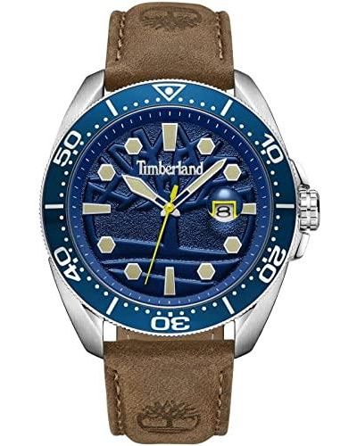 Timberland Reloj Analógico para Hombre de Cuarzo con Correa en Cuero TDWGB2230604 - Azul