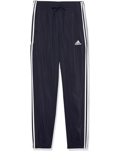 adidas Aeroready Essentials Woven 3-stripes Tapered Pants Ink/white Large - Blue
