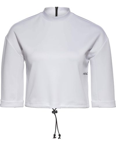 Calvin Klein Short Cropped Sweater Copricostume - Bianco