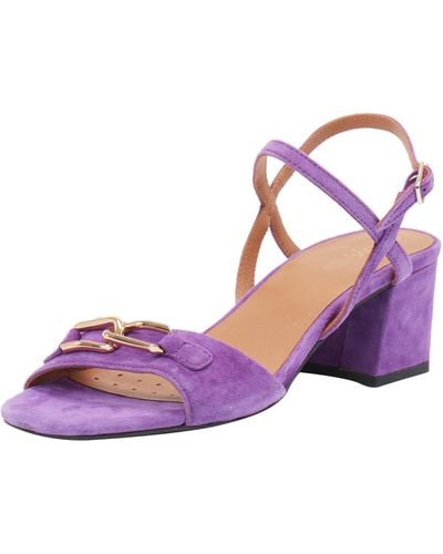 Geox D New Eraklia 50 Heeled Sandal - Purple