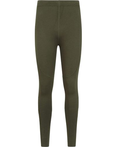 Mountain Warehouse Ascend Mens Bamboo Base Layer Thermal Trousers - Eco-friendly, Quick Wicking, Breathable - Best For Winter - Green