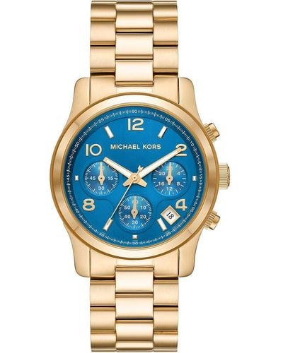 Michael Kors Runway Horloge Voor - Blauw