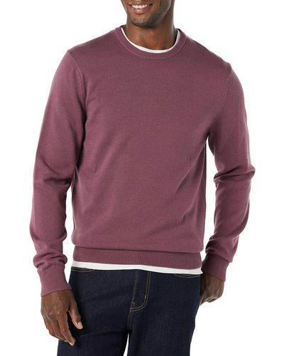 Amazon Essentials Jersey de Cuello Redondo Sweaters - Morado
