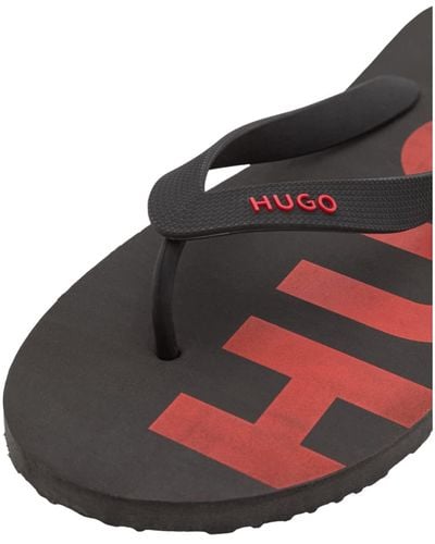 HUGO Arvel Thng Flipflops mit Logo-Details - Blau