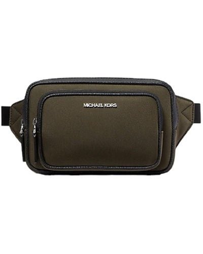 Michael Kors Cooper Nylon Sling Pack Waist Belt Bag - Grey