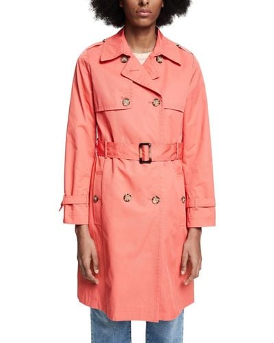 Esprit Trenchcoat aus Baumwolle - Pink