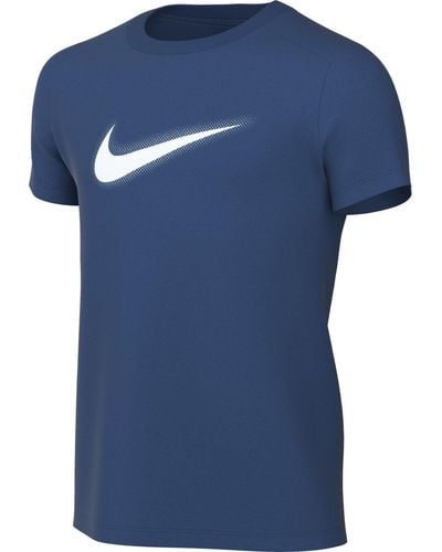 Nike B Nk DF Multi+ SS Top Hbr Camiseta de ga Corta - Azul