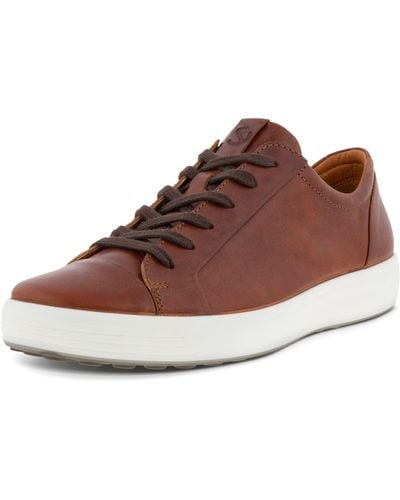 Ecco Men's Shoes Soft 7 Street Sneaker-Mahogany color Size 6-6.5 M