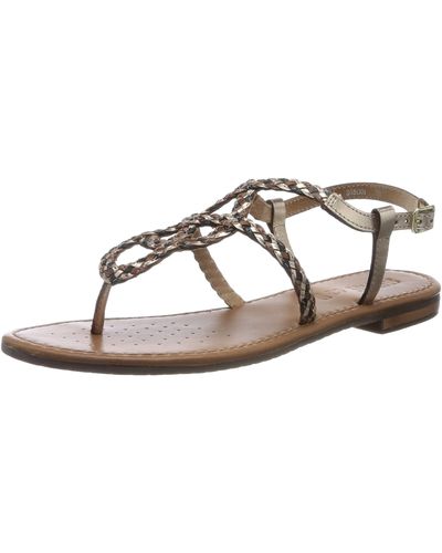 Geox D Sozy S Flat Sandal - Schwarz