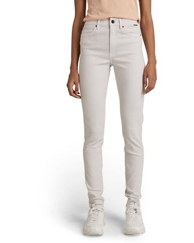 G-Star RAW G-star Shape High Rise Super Skinny Fit Jeans - White