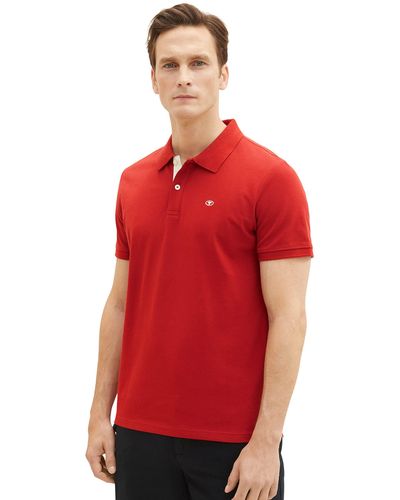 Tom Tailor 1037289 Basic Piqué Poloshirt - Rot