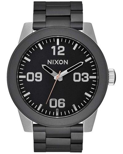 Nixon Erwachsene Digital Uhr mit Edelstahl Armband A346-2541-00 - Schwarz