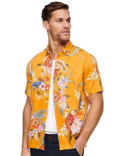 Superdry Hawaiian Shirt R1-S/S Hemd - Orange