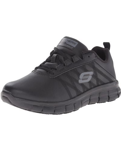 Skechers For Work Sure Track Erath Athletic Lace Slip Resistant Boot - Black