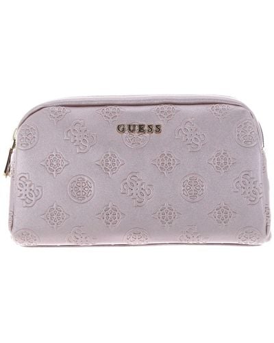 Guess Double Zip Cosmetic Bag Antique Rose - Nero