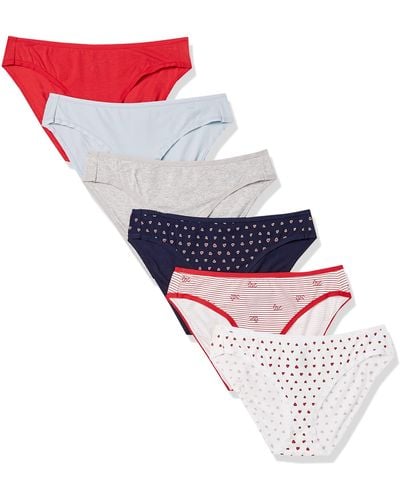 Amazon Essentials 6er Pack Baumwolle Bikini Unterwäsche Unterwäsche - Weiß