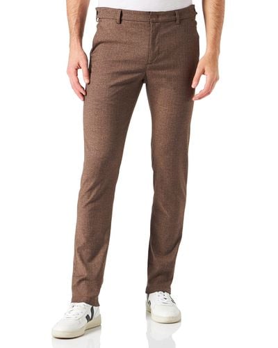 Replay M9686 Business Casual Trousers - Brown