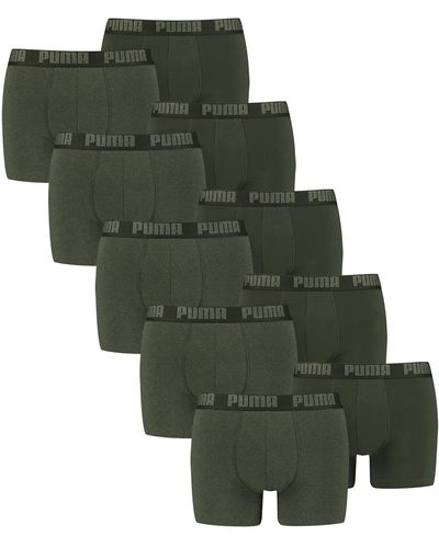 PUMA 4 er Pack Boxer Boxershorts Unterhose Pant Unterwäsche - Grün