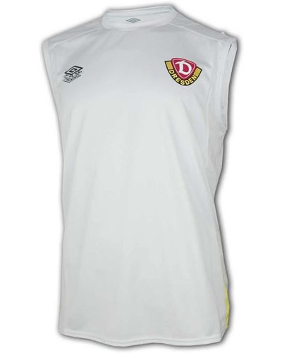 Umbro Dynamo Dresden Tank Top grau SGD Sleevless Tee Fan Jersey Training Shirt - Schwarz