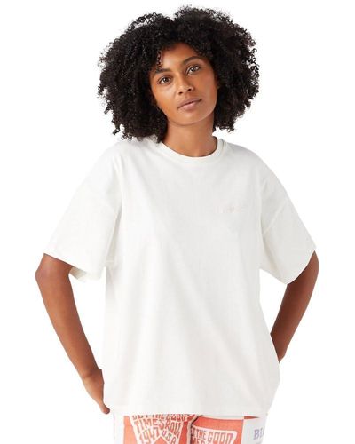 Wrangler Girlfriend Tee T-Shirt - Bianco