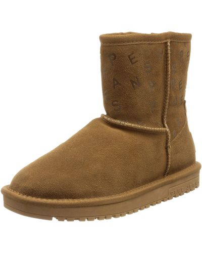 Pepe Jeans Diss Soup Booties - Brown