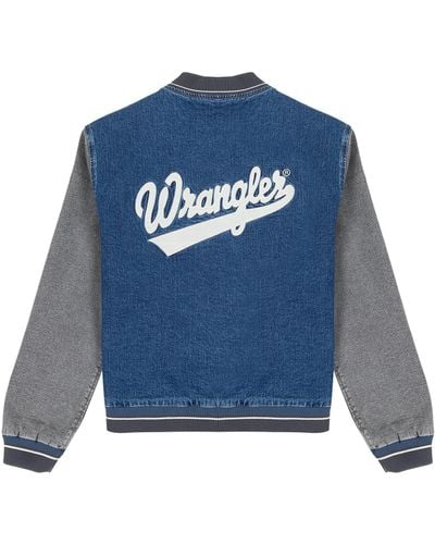 Wrangler Baseball Jacket Denim - Blue