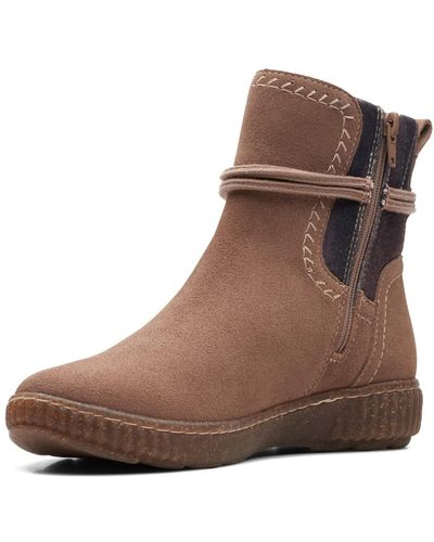 Clarks Womens Caroline Lily Mid Calf Boot - Brown