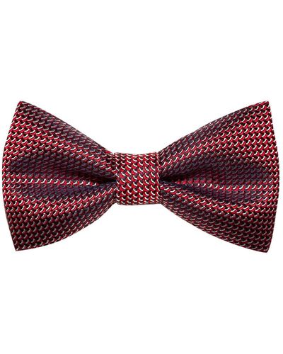 HUGO Big bow tie Fliege aus Seiden-Jacquard mit dezentem Muster - Rot