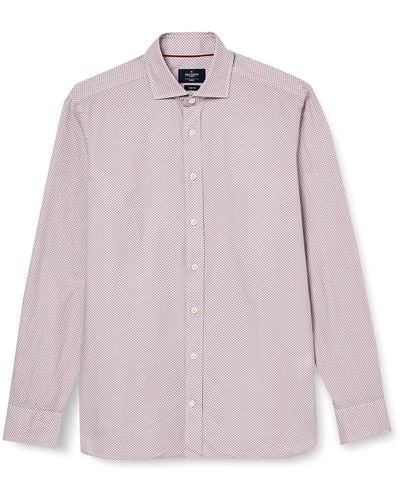 Hackett Melange Foulard Print Button Down Shirt - Pink